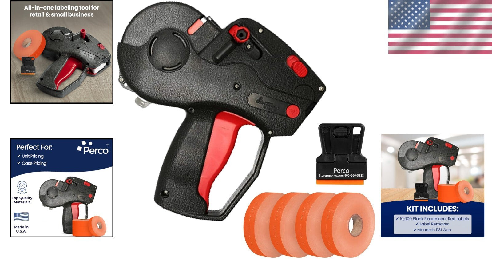 Professional Monarch 1131 Price Gun Kit - Strong Adhesive & Easy Load Labels