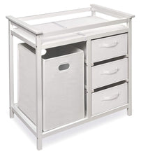Load image into Gallery viewer, 3-Drawer Portable Baby Changing Table with Safety Rails for Modern Nurseries