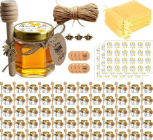 Load image into Gallery viewer, Personalized Mini Honey Jars with Dipper - 1.5oz for Weddings &amp; Baby Showers