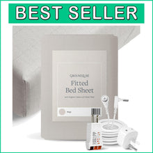Load image into Gallery viewer, Comfort Fit Twin XL Organic Grounding Fitted Sheet, Includes Accessories Kit
