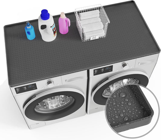 Non-Slip Silicone Washer and Dryer Mat - 51.2” x 25.6”, Dust & Scratch Protector