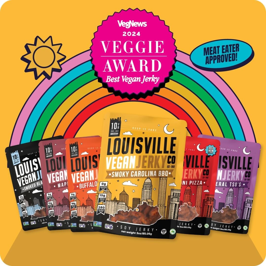 5-Pack Vegan Jerky Variety - Smoky BBQ, Hot Wing, Maple Bacon & More