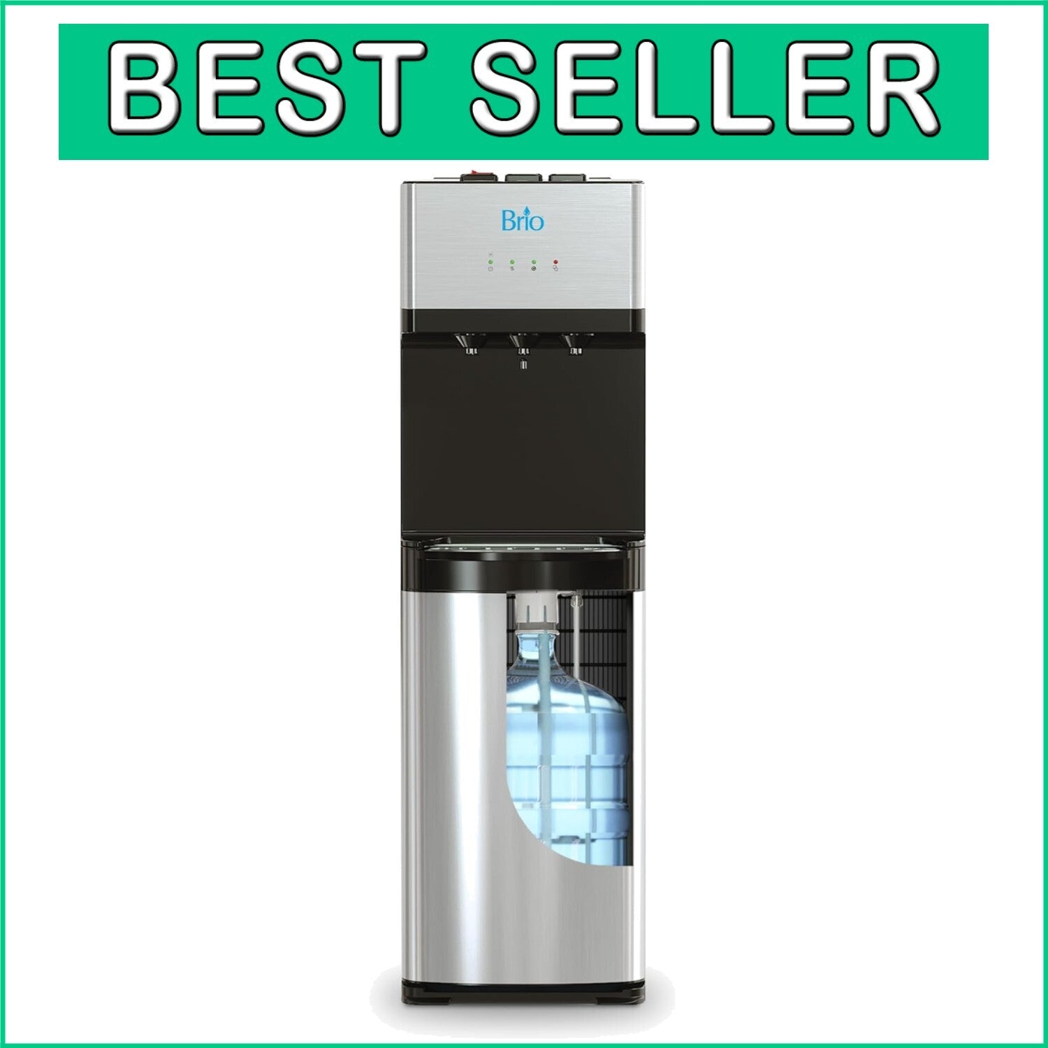 Effortless Bottom Loading Stainless Steel Water Dispenser with Safety Lock