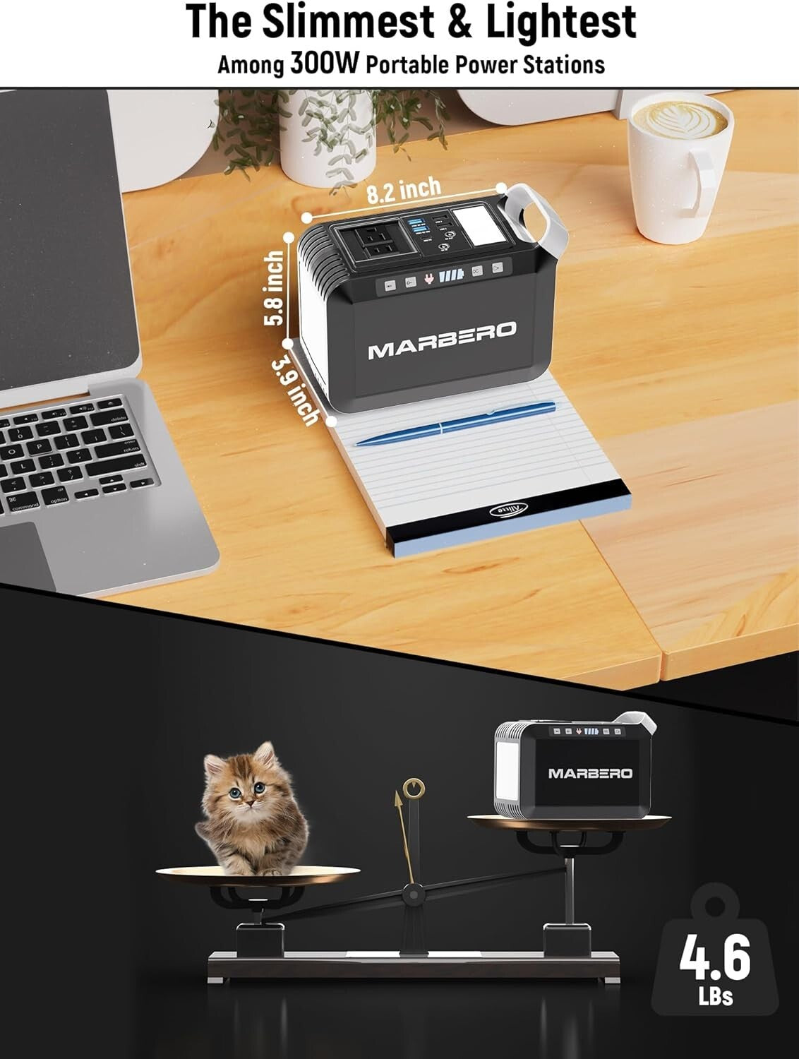 Lightweight 237Wh Mini Generator with LED Light - Perfect for Outdoor Adventures