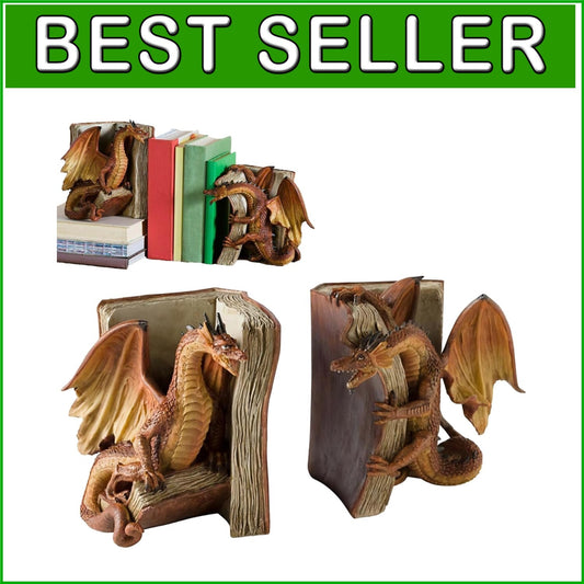 Gothic Dragon Bookends - Ideal Gift for Fantasy Aficionados and Collectors