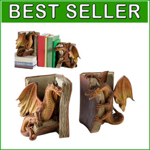 Load image into Gallery viewer, Gothic Dragon Bookends - Ideal Gift for Fantasy Aficionados and Collectors