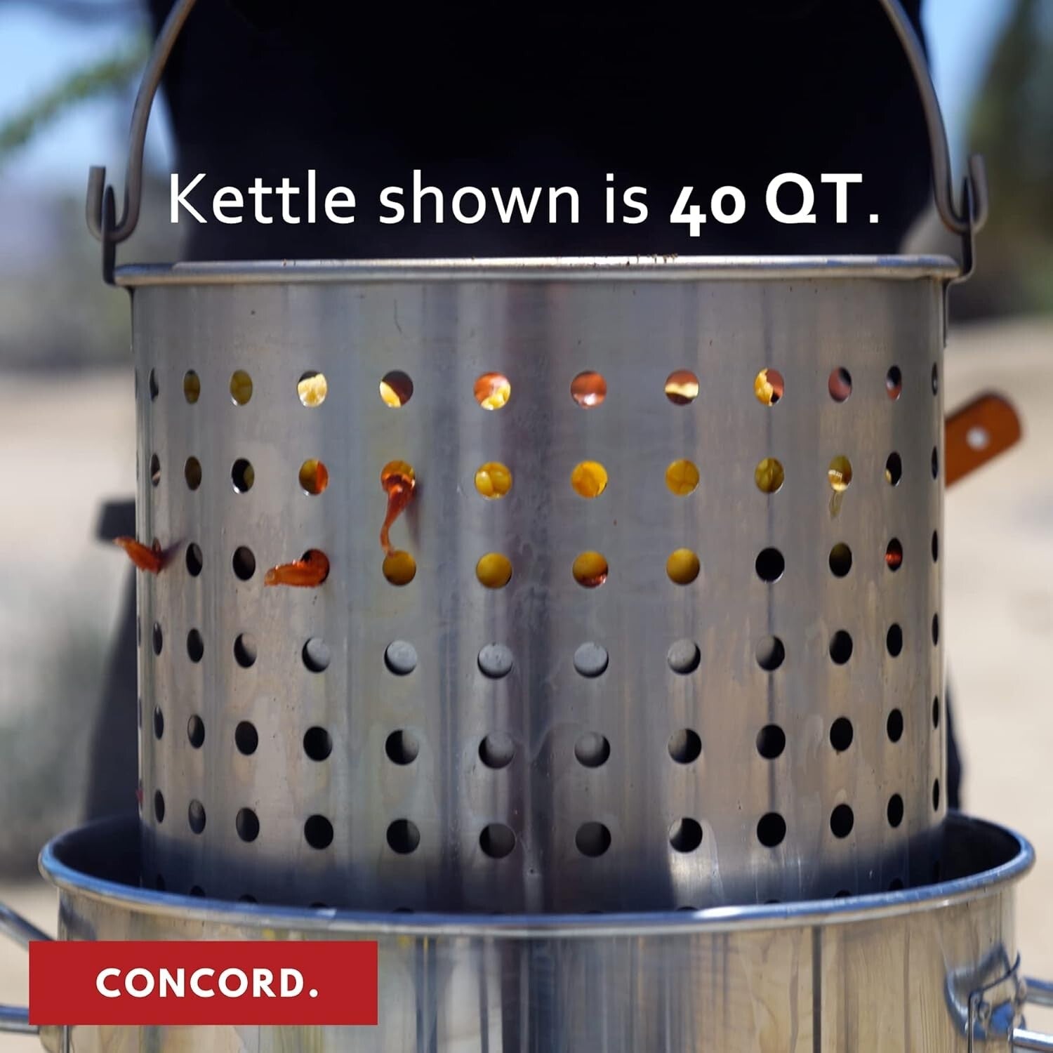 Stainless Steel Stock Pot with Elevated Steamer Basket - 80 Quart Large Capacity