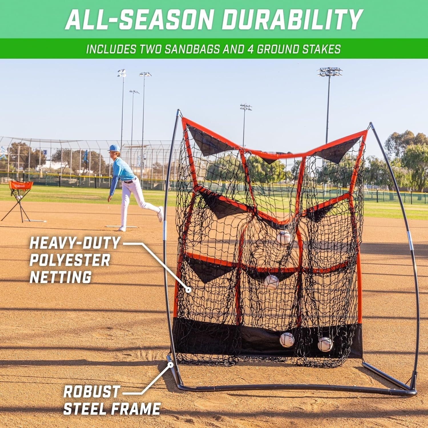 XL Strike Zone Pitching Target Net - Perfect for Baseball & Softball Training