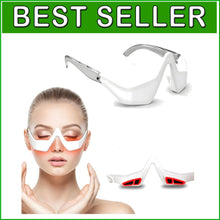 Load image into Gallery viewer, Portable Under Eye Massager with Red Light Therapy for Wrinkles &amp; Strain Relief
