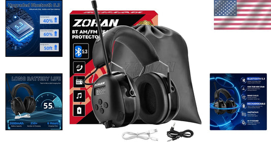 Advanced Noise-Cancelling Headphones with Bluetooth & AM/FM Radio Reception