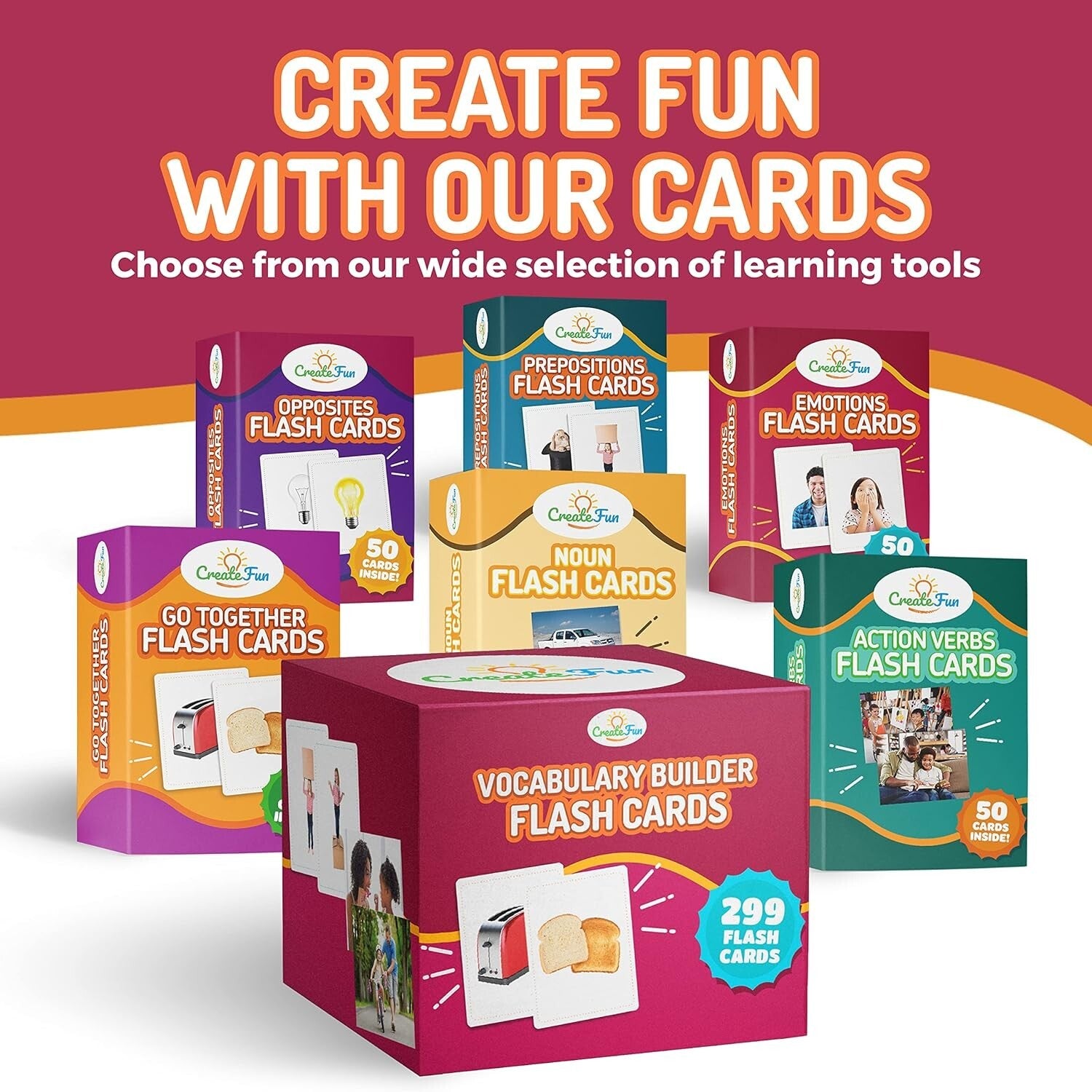 High-Quality Educational Flash Cards with Real Images - 299 Vocabulary Cards