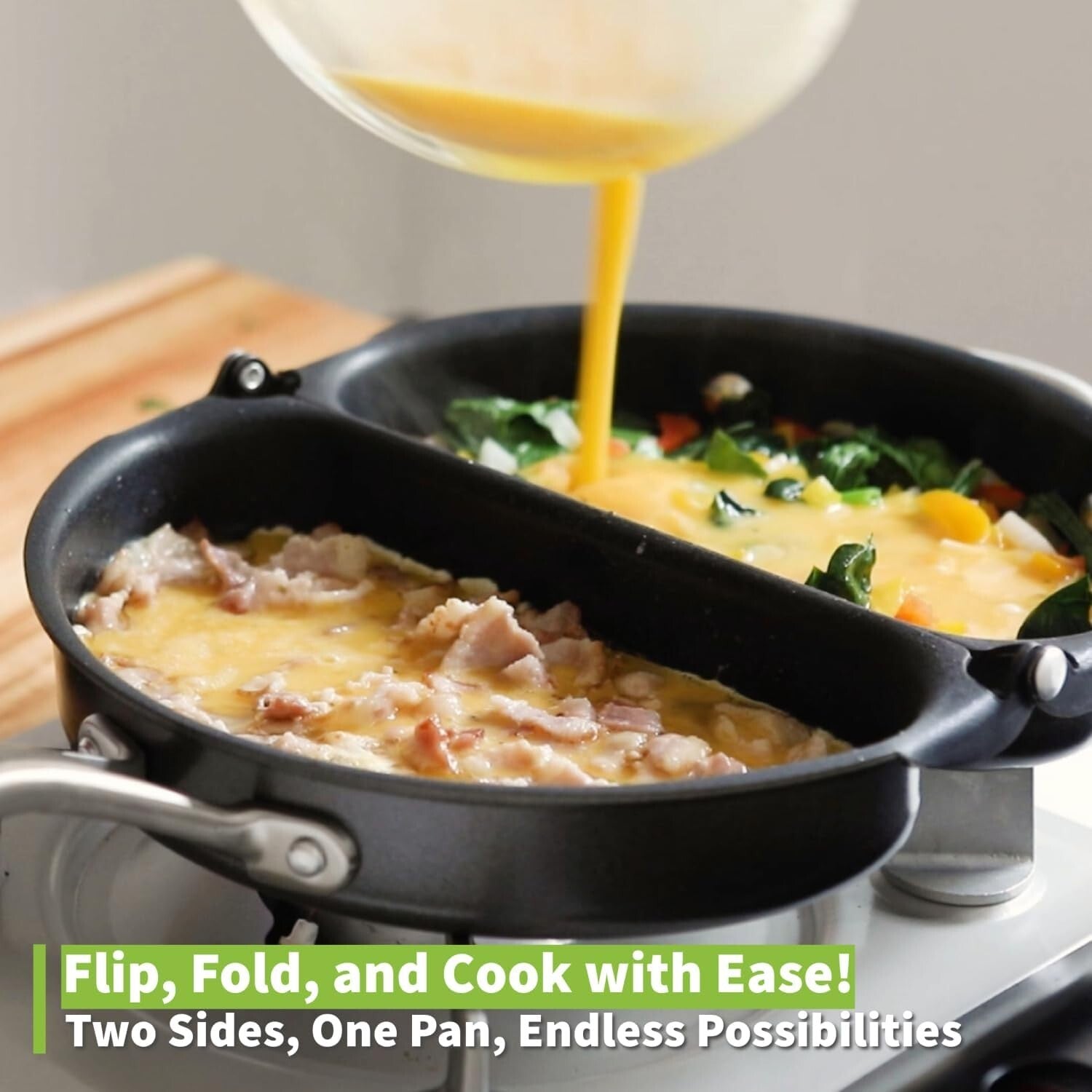 Premium Nonstick Omelette Pan Made in Korea - 450°F Oven Safe & Dishwasher Safe