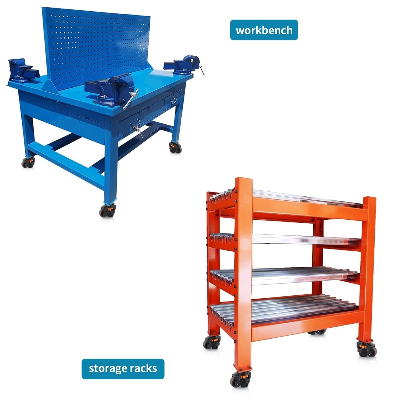 Adjustable Stem Leveling Casters - 4 Pcs for Industrial Equipment & Workbench