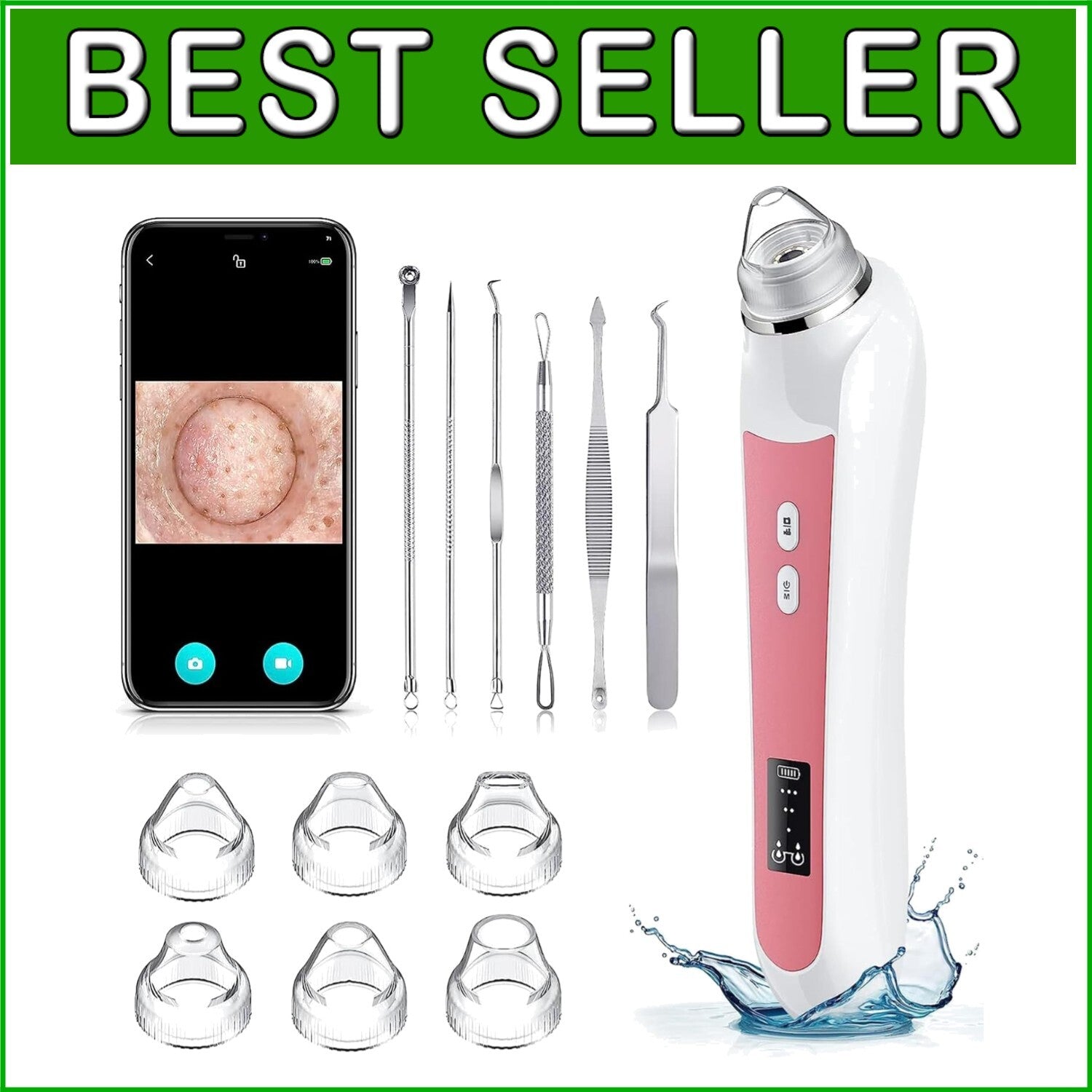 Advanced Pore Vacuum with Integrated Camera - Portable Blackhead Removal Tool