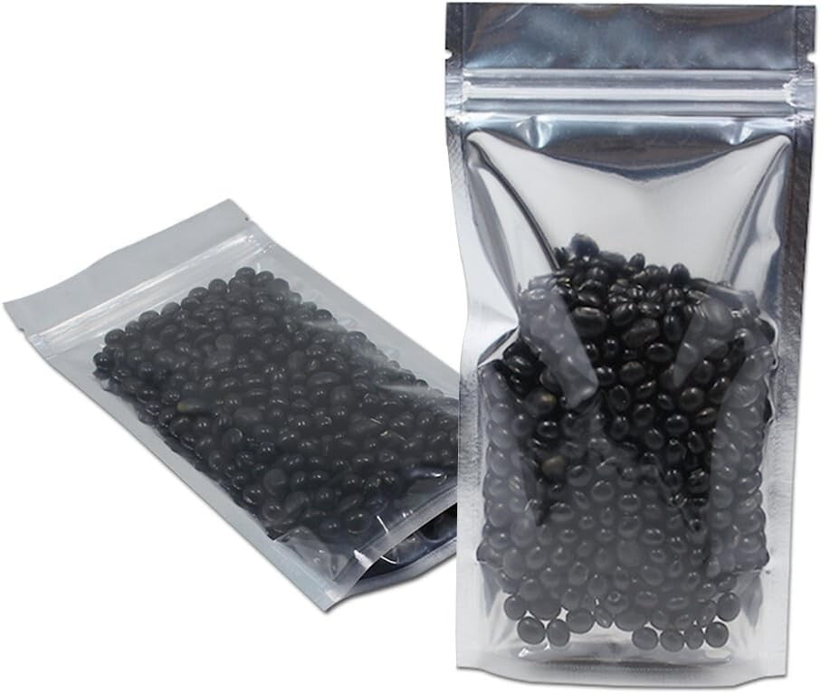 Clear Front 1000 Count Heat Seal Mylar Bags – Ideal for Snacks, Coffee & More
