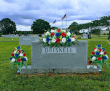 Load image into Gallery viewer, Artificial Rose Combination Flower Saddle for Memorial Graves - 3.9" x 19.7"
