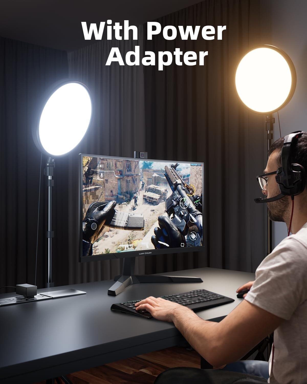 6500K Ring Light with 72'' Tripod and Remote for Live Streaming & Photography