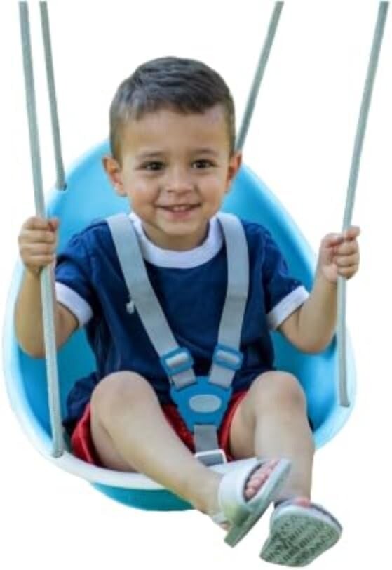 Adjustable Toddler Swing with 3-Point Harness - Perfect for Ages 6-36 Months