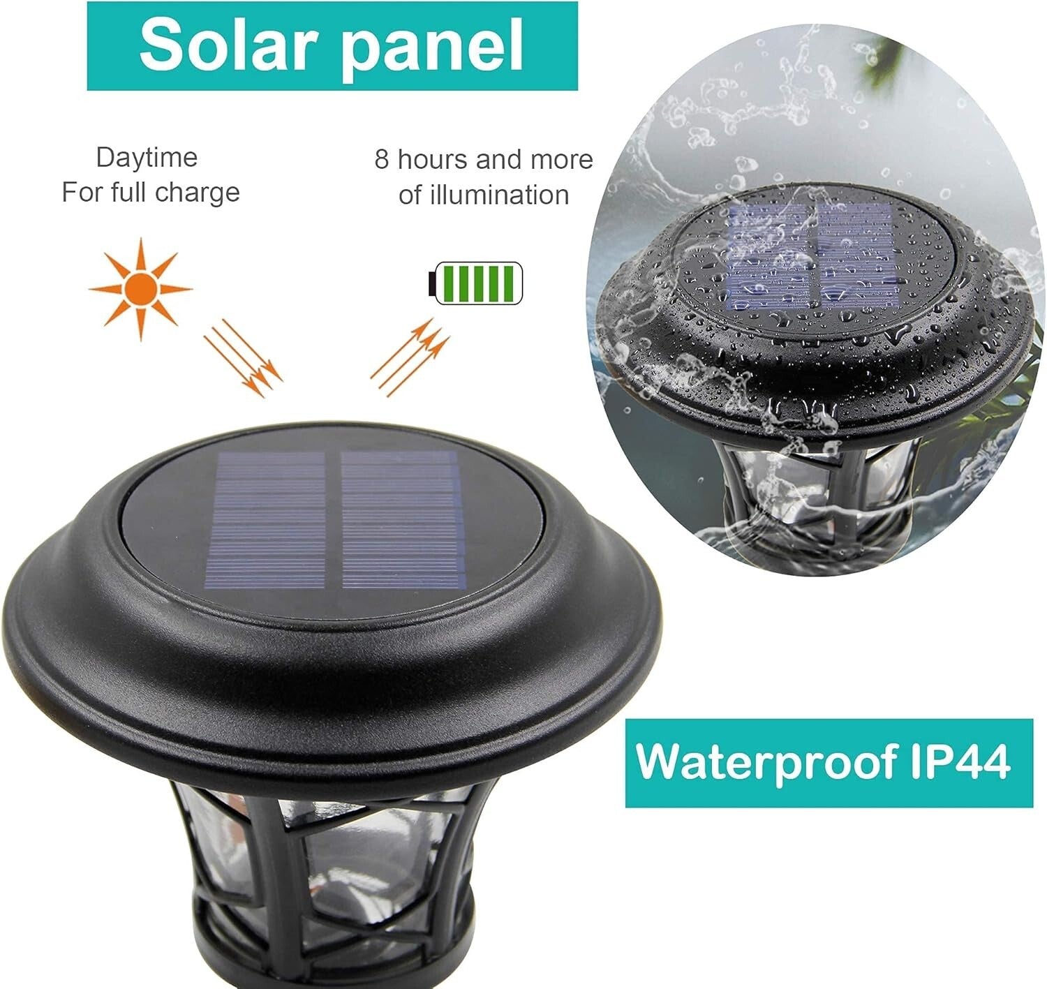 Charming 6 Pack Solar Landscape Lights - 25 Lumen Waterproof Garden Illumination