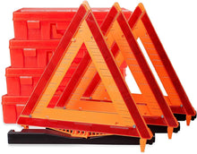 Load image into Gallery viewer, Compact 12 Pack Roadside Reflective Triangles – Essential Vehicle Safety Kit