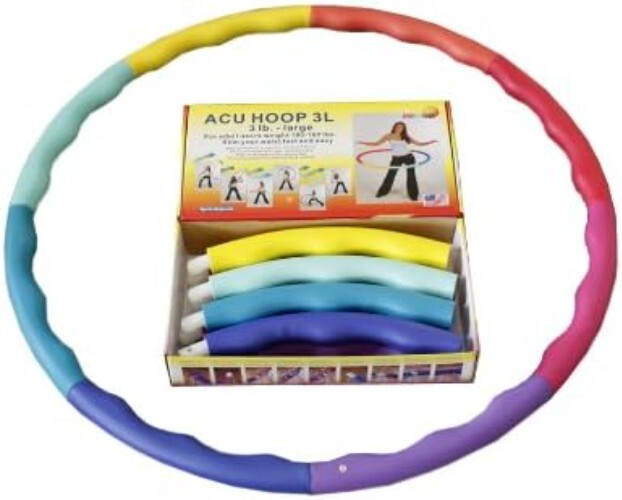 41-Inch Large Rainbow Hula Hoop - Boost Core Strength and Lose Weight Fast