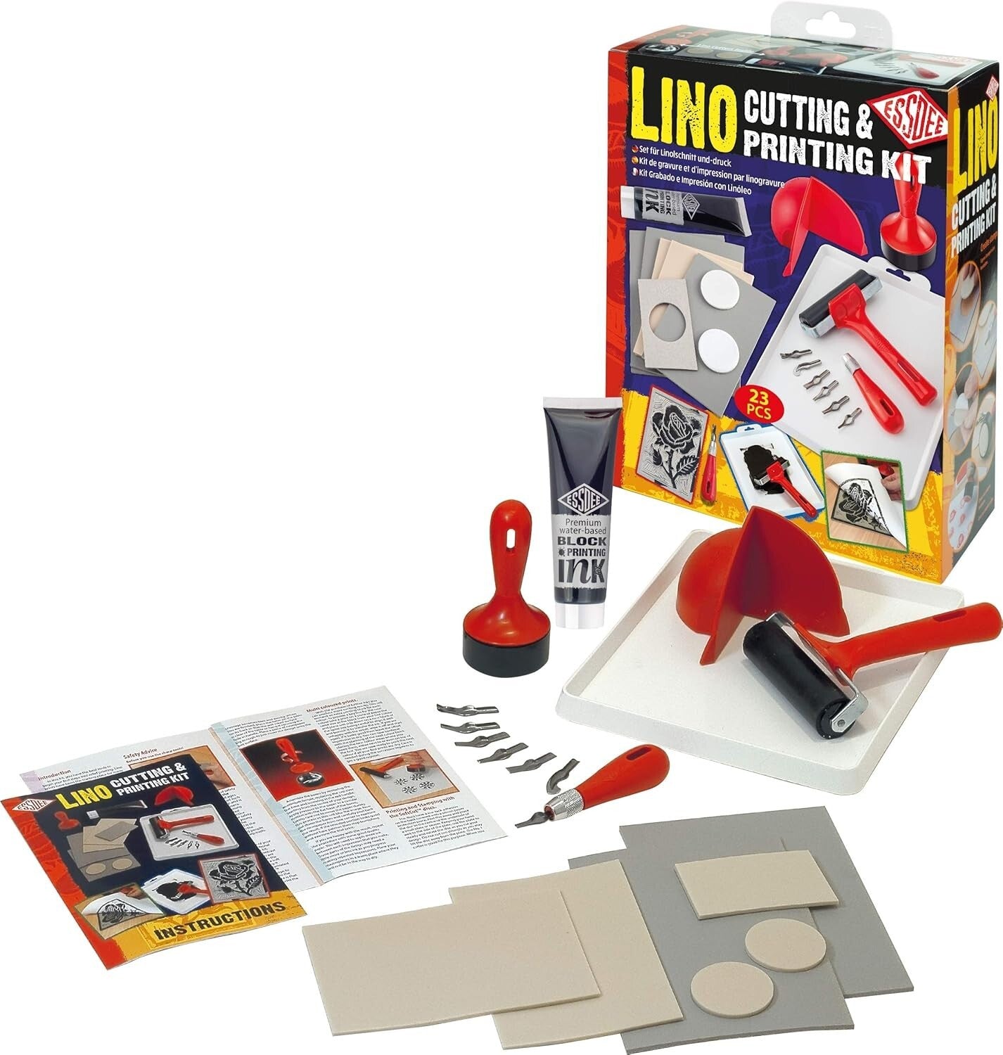 22-Piece Lino Cutting & Printing Kit with Unique Art Supplies for All Seasons
