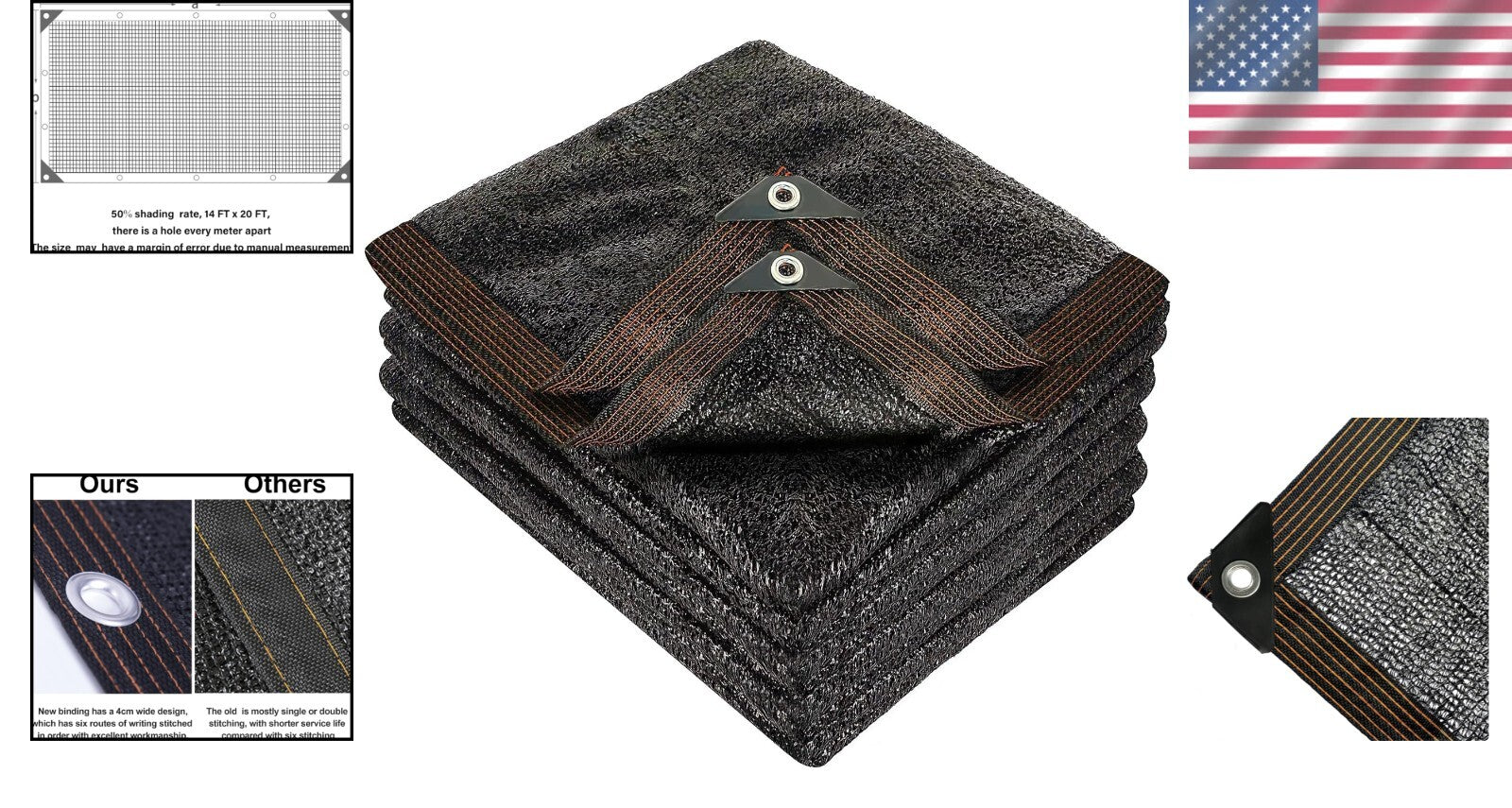 14 x 20 FT Heavy-Duty UV Protection Shade Cloth - Perfect for Gardens & Patios