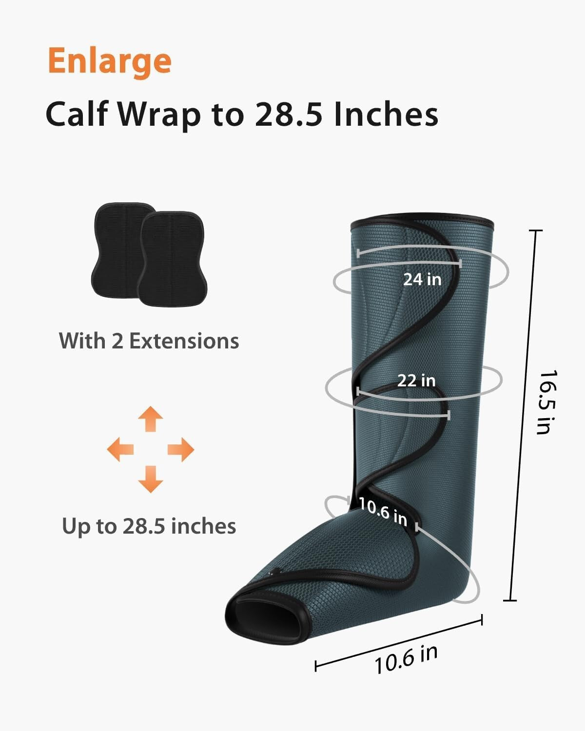 Air Compression Leg Massager with Heat - Pain Relief & Circulation Booster