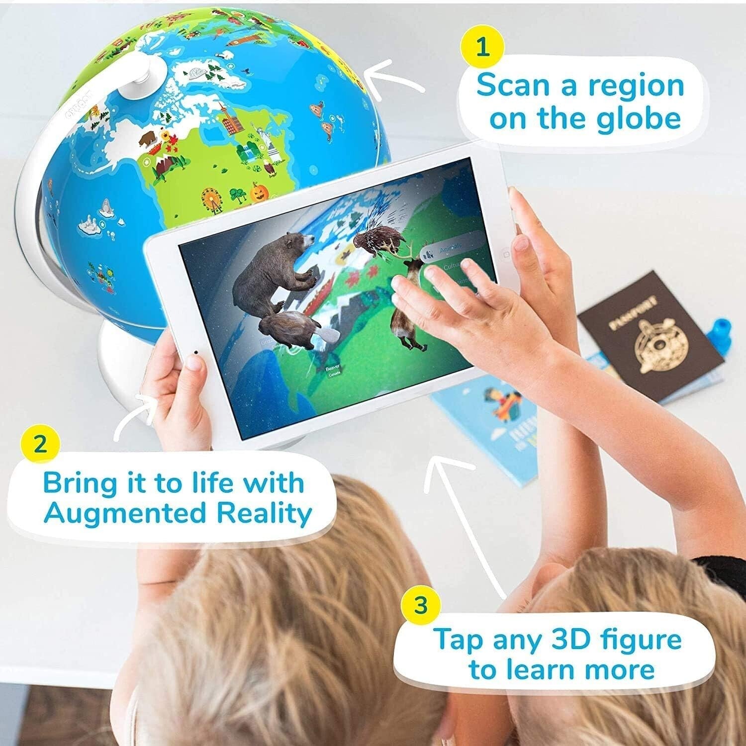 Augmented Reality Globe for Kids - Perfect Gift for Challenging Young Minds!