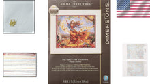 Load image into Gallery viewer, Mystical Autumn Fairy Cross Stitch Kit - 16 Count Dove Grey Aida, 14'' x 12''