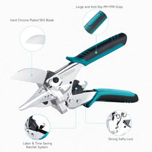 Load image into Gallery viewer, O’Shine Ratchet Miter Shears - Precision Multi-Angle Cutting Tool for Crafts