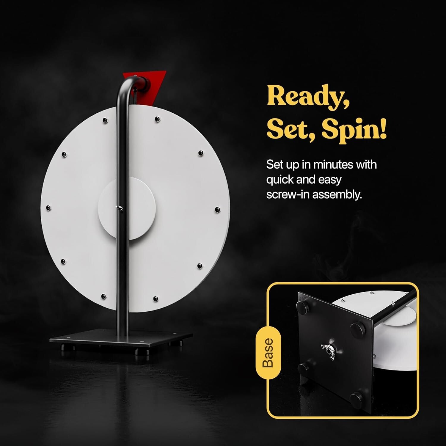Heavy-Duty Spinning Roulette Prize Wheel - Perfect for Carnivals and Trade Shows