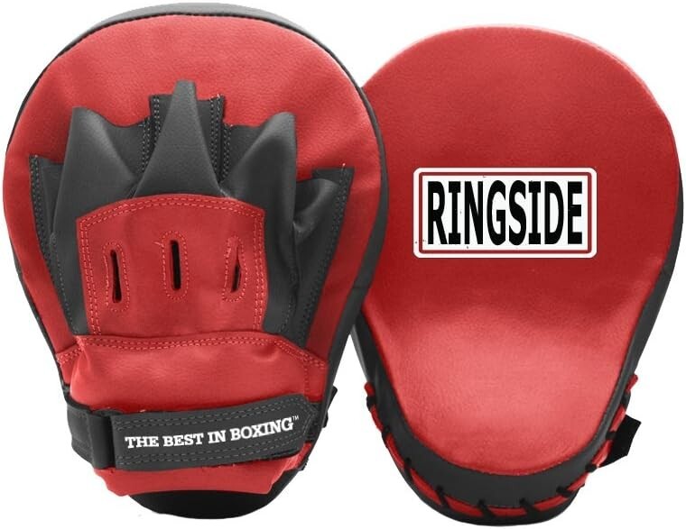 Professional 10.5" Curved Punch Mitts in Red - Ideal for Coaches and Athletes