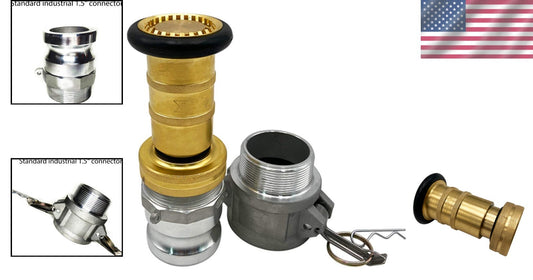 Professional 1.5 Inch Fire Hose Nozzle with Aluminum Fitting - 100 PSI Power