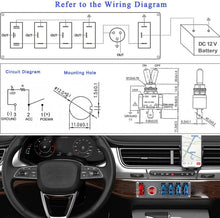 Load image into Gallery viewer, LED Toggle Switch Panel for Racing Cars - 12V Ignition Switch with Safety Covers