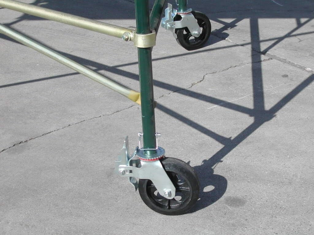 8" Caster Wheel Set for Scaffolding - 1100 lbs Load Rating with Double Brakes