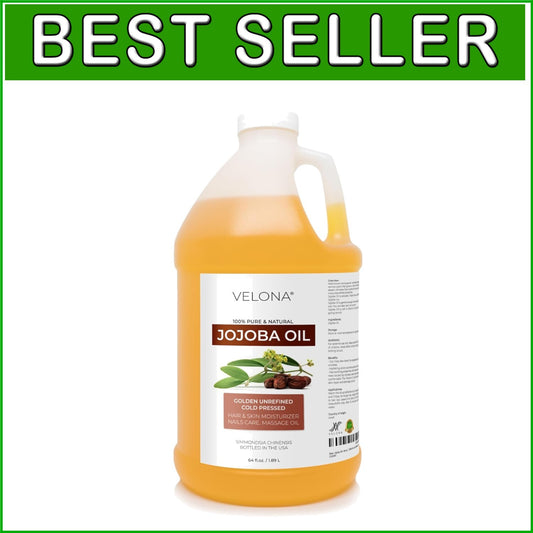 100% Pure & Unrefined Jojoba Oil - 64 oz for Skin, Hair & Cuticle Care
