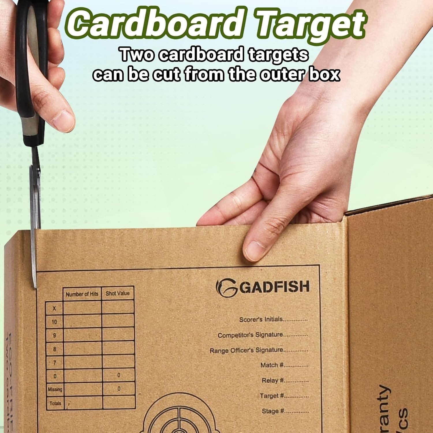 Shooting Target Stand with Adjustable Width, Two Mounting Options & 10 Targets