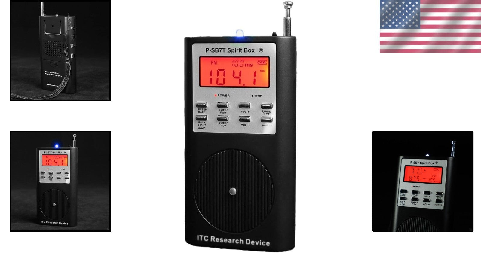 Professional Ghost Hunting Spirit Box with Adjustable Sweep & Backlit Display