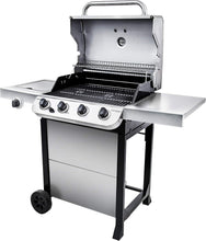 Load image into Gallery viewer, Performance Series 4-Burner Propane Gas Grill with Side Burner - Stainless Steel