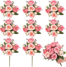Load image into Gallery viewer, Lush 8 Bundles of Realistic Peonies - Enhance Any Spring Decor Effortlessly