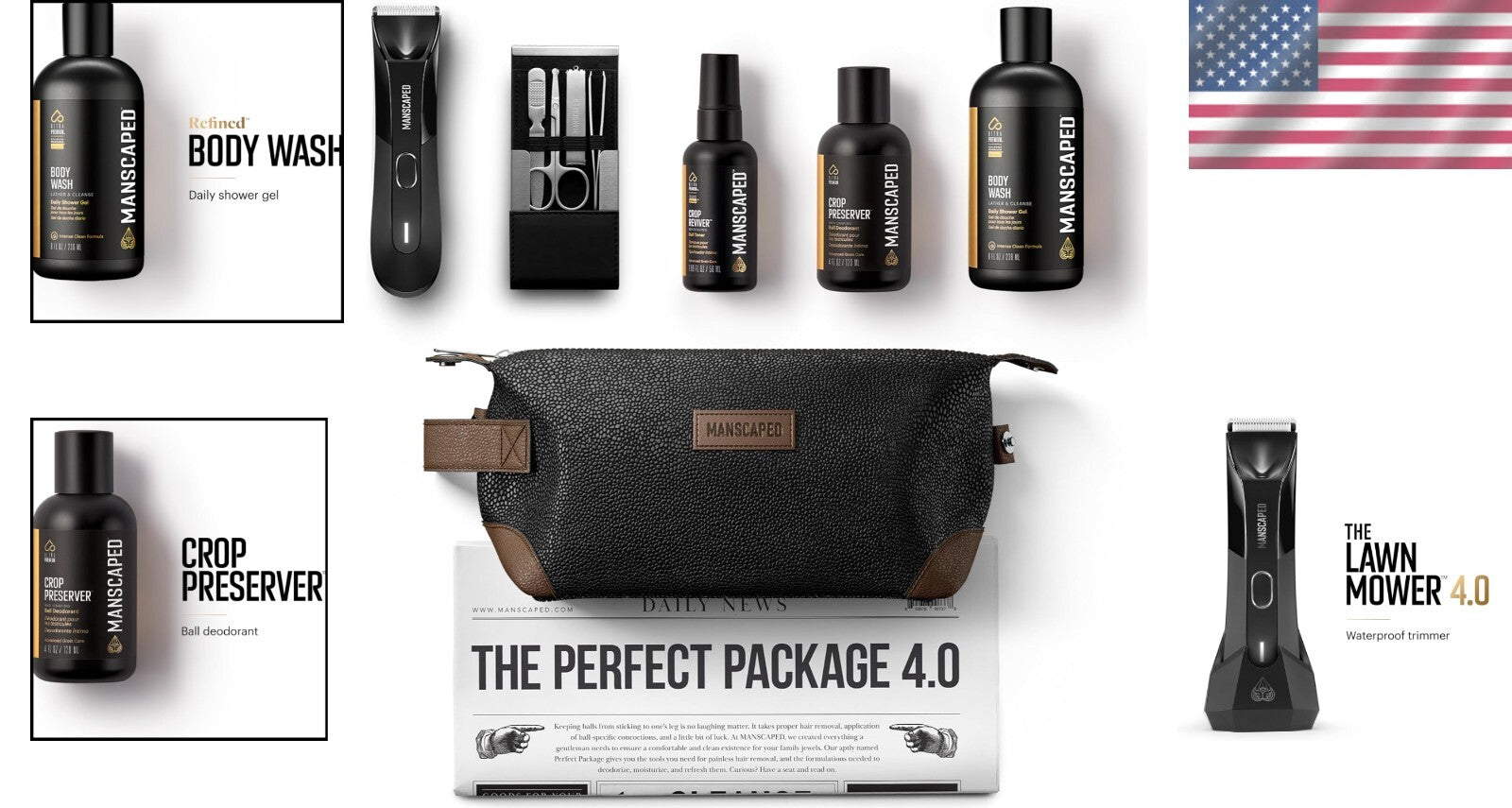 Ultimate Male Grooming Kit - Electric Trimmer, Body Wash & Nail Care Essentials