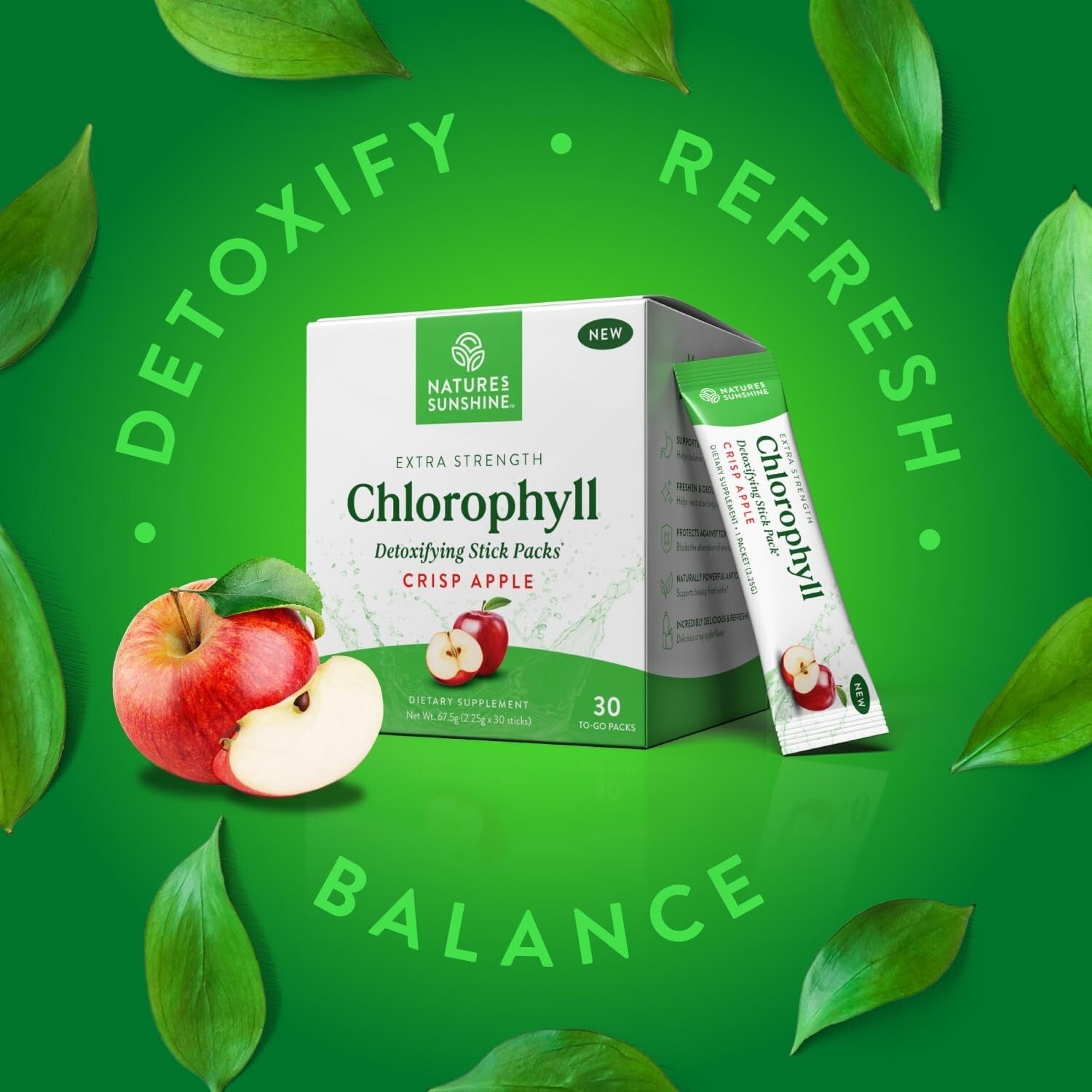Chlorophyll Super Detox Sticks: Antioxidant Power for Skin Radiance & Gut Health