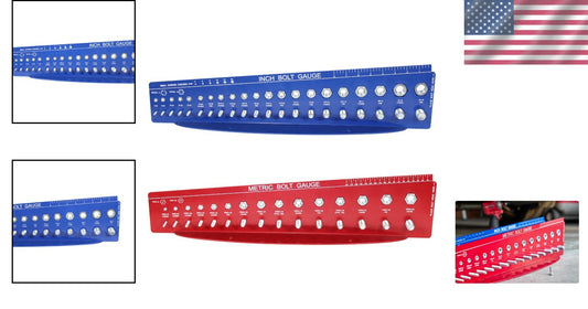 SAE & Metric Bolt Gauges - Fastener Size Checker for Easy Thread Identification