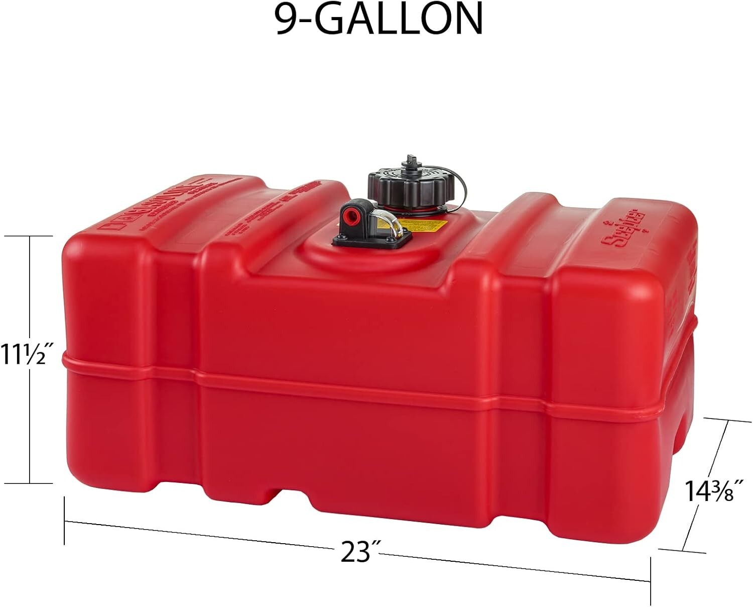 9-Gallon Portable Marine Fuel Container with Vented Cap - Safe & Reliable