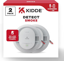 Load image into Gallery viewer, Photoelectric Hardwired Smoke Detector with Battery Backup, Complete 2 Pack