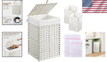 Load image into Gallery viewer, Moisture-Resistant 60L Rattan Laundry Basket with Lid &amp; 4 Bundle Essentials