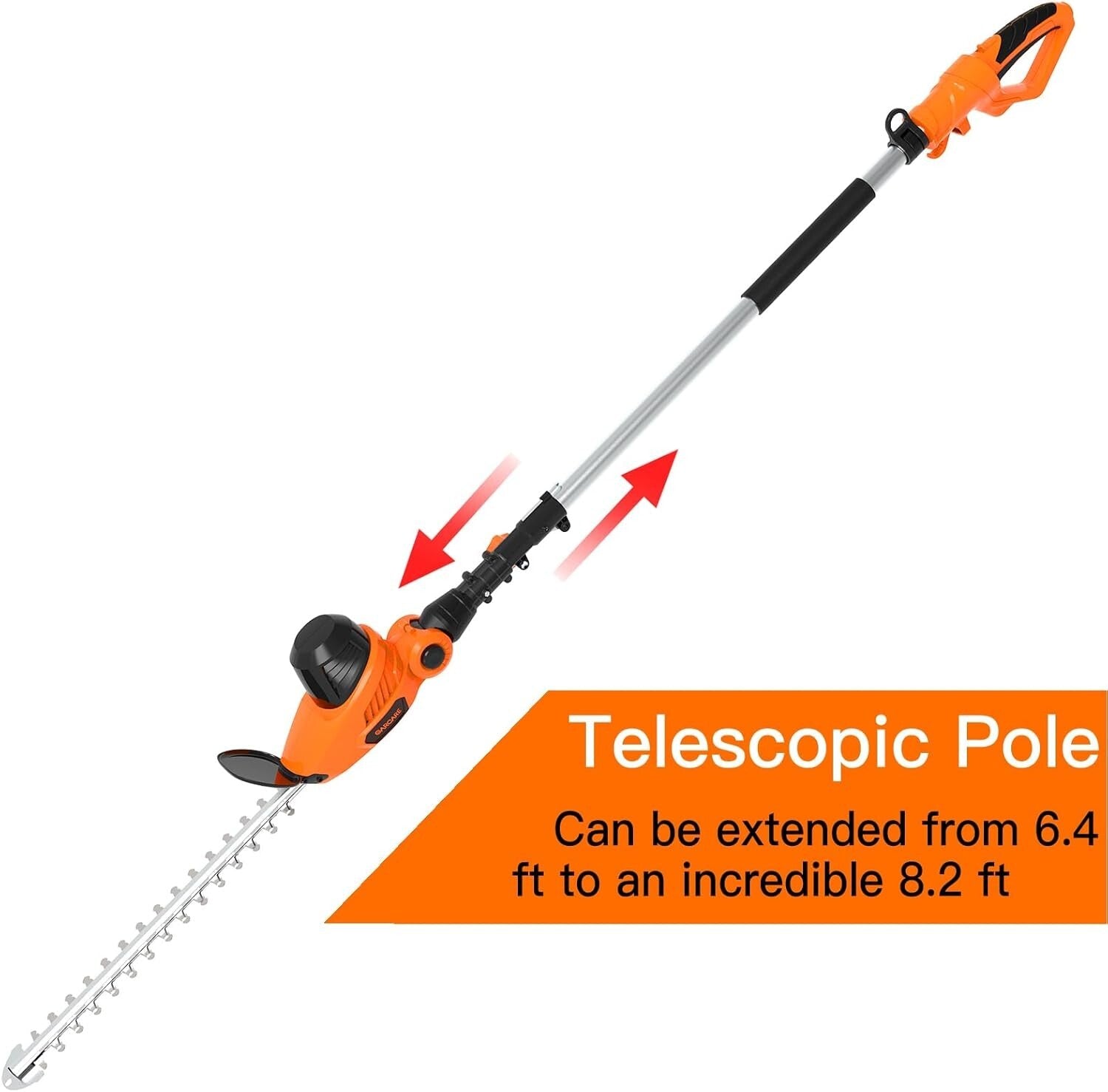 18 Inch Corded Hedge Trimmer - Adjustable Reach & Safety Features Included