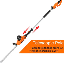 Load image into Gallery viewer, 18 Inch Corded Hedge Trimmer - Adjustable Reach &amp; Safety Features Included