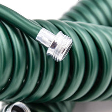 Load image into Gallery viewer, Self-Coiling 3/8-Inch Garden Hose, Drinking Water Safe &amp; Tangle-Free - Green